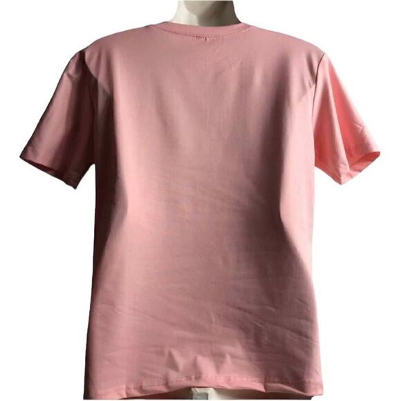 Barbie Pink Fuchsia Name Plate Short Sleeve T- Shirt - Picture 4 of 7